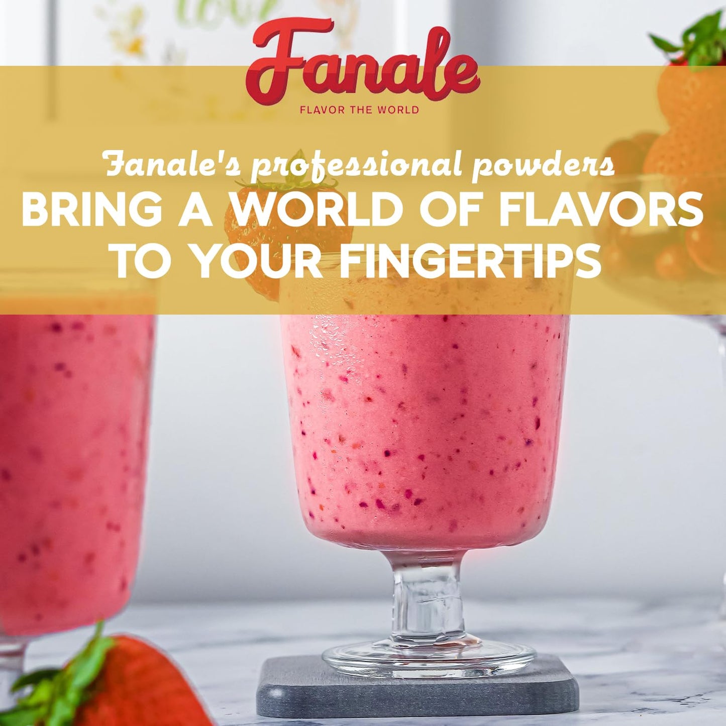 Fanale Strawberry Bubble Tea Flavoring Powder | 2.2 lbs | Perfect for Baking, Smoothies, Desserts, and Drinks