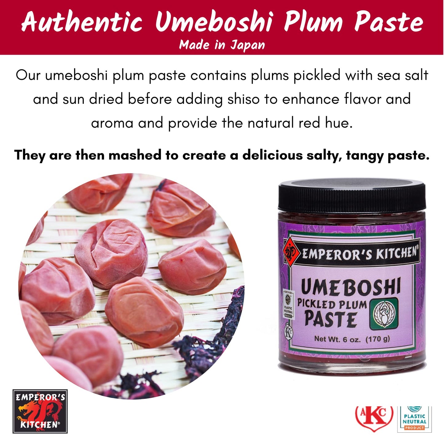 Emperor'S Kitchen Umeboshi Plum Paste - Case Of 12 - 6 Oz