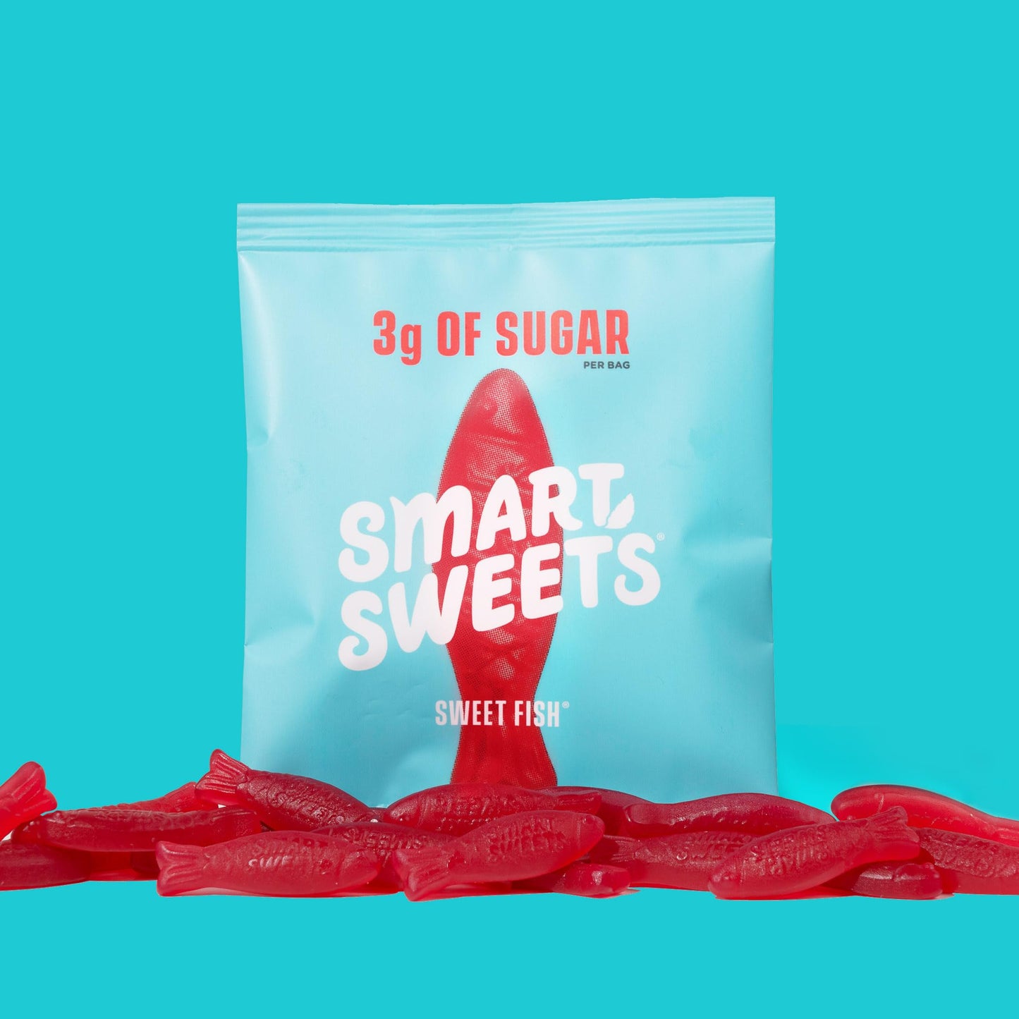 Smartsweets Sweet Fish, Candy With Low Sugar (3G), Low Calorie(100), Plant-Based, Free From Sugar Alcohols, No Artificial Colors Or Sweeteners, 1.8Oz. (Pack Of 6)