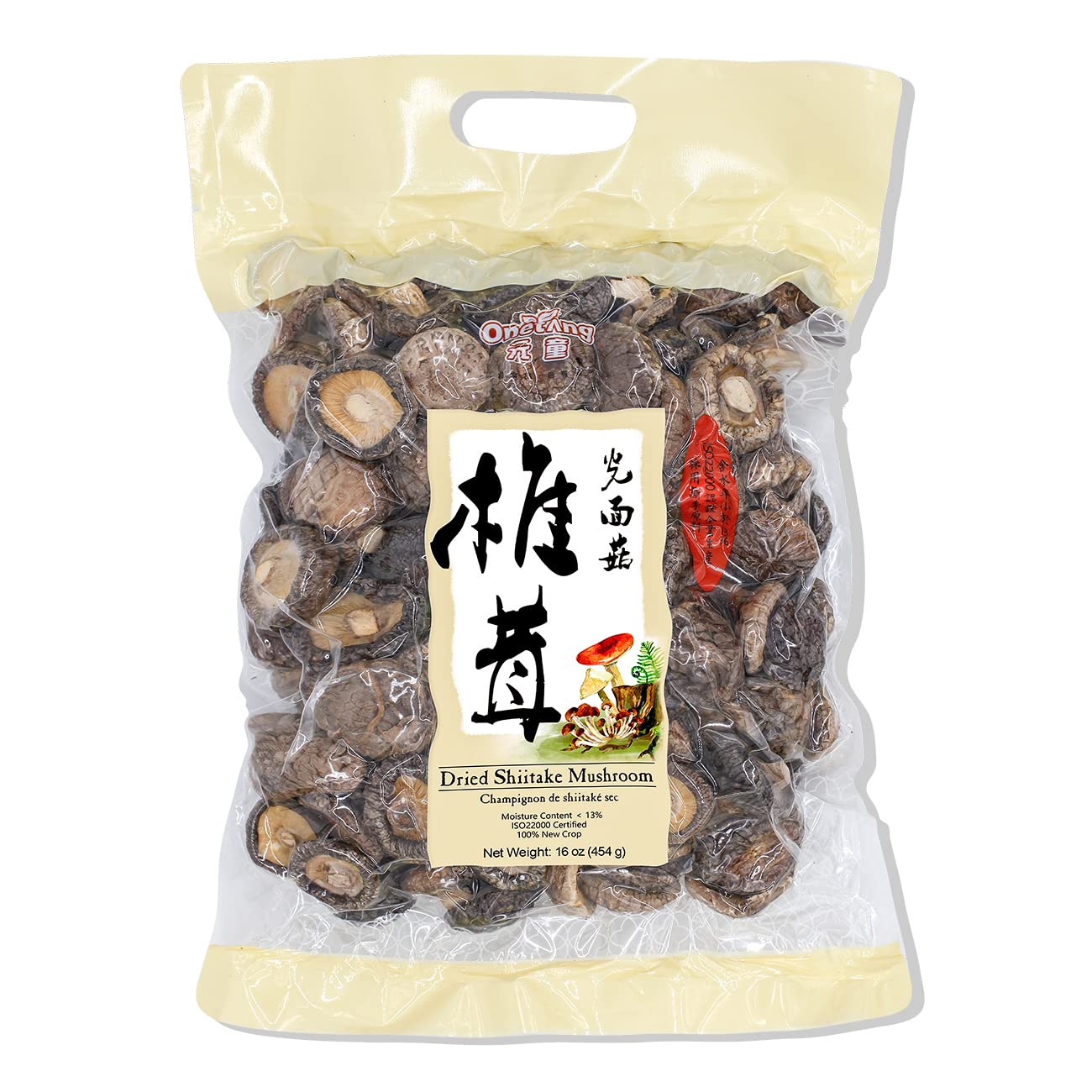 Onetang Natural Dried Shiitake Mushrooms - Premium Flavors |Aaa Grade Extra Dry Mushrooms For Soups, Sauces, Pasta And Risotto, Rehydrate Quickly, All Natural & Vegan | 16 Oz