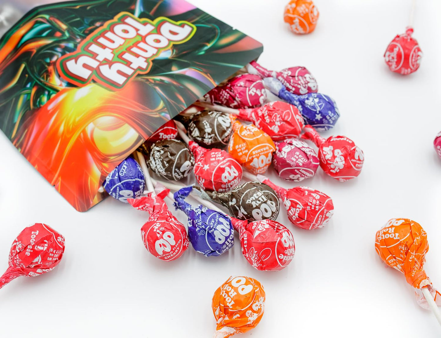 TOOTSIE ROLL POPS Lollipops 1 lb - Bulk Bag, 5 Assorted Flavors, Gluten Free, Chewy Center & Hard Candy Coating, Individually Wr