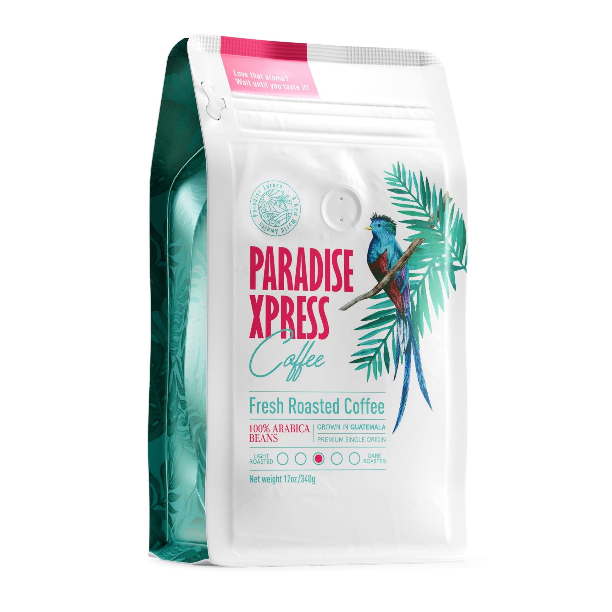 Paradise Xpress Low Acid Coffee Grounds - Medium Roast, Single Origin Arabica, 12 Ounce, Mold Free, Fair Trade, Shade Grown