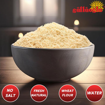 Gulluoglu Dried & Shredded Kataifi - 500G (1.1Lb) Kadayif Chopped Fillo Dough, Shredded Phyllo, Kadayif Pastry Dough, Knafeh, Ku