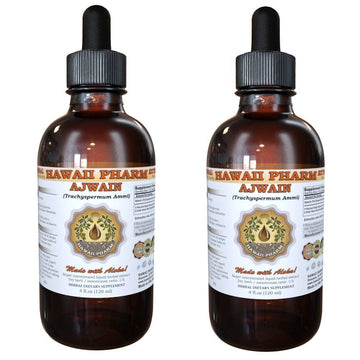 Hawaii Pharm Organic Ajwain Liquid Extract Tincture Supplement 2x2 oz