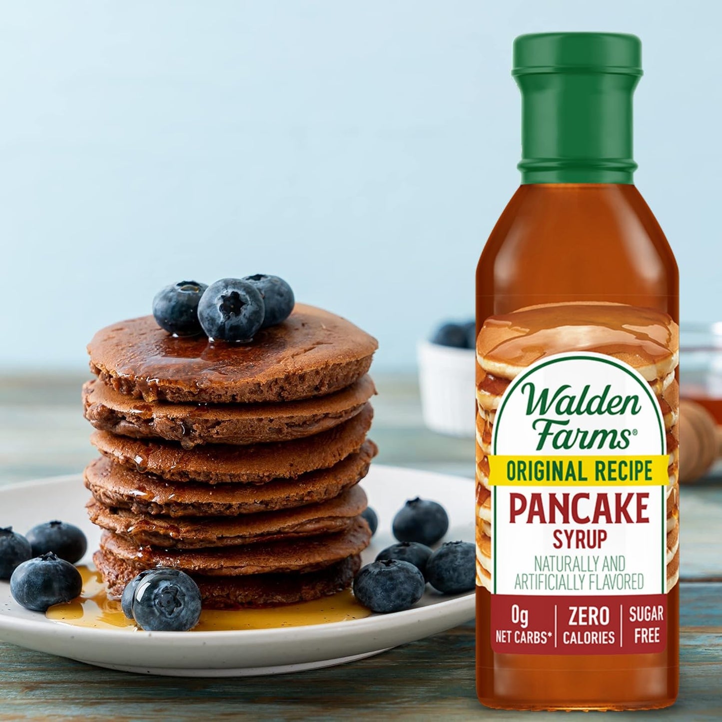 Walden Farms Pancake Syrup 12 Oz. Sweet Syrup | Near Zero Fat, Sugar And Calorie | For Pancakes | Waffles | French Toast | Ice C