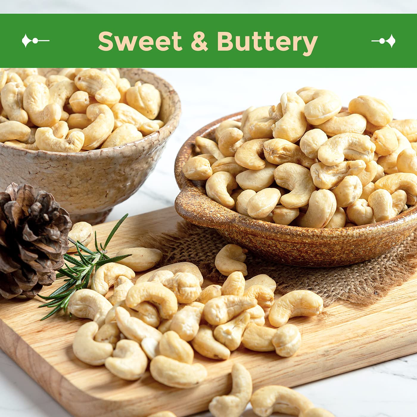 Sincerely Nuts Cashews, Whole, Raw, 5 lbs