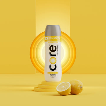 CORE Hydration+ Immunity, Lemon Extract Nutrient Enhanced Water with Vitamin C and Zinc, 23.9 Fl Oz Bottle (Pack of 12)
