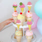 24 Pcs Ice Cream Cupcake Toppers Assembled Glitter Paper Ice Cream Luau Cupcake Picks For Summer Hawaii Theme Baby Shower Weddin