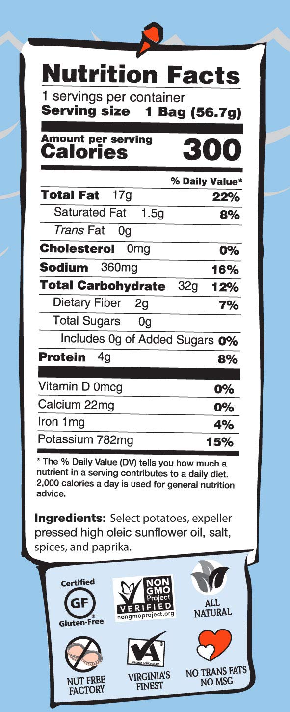 Route 11 Potato Chips Chesapeake Crab Flavor - 30 Bags (2 oz each) - Perfect Snack for Seafood Lovers