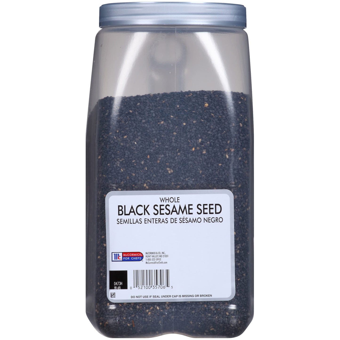 Mccormick Culinary Whole Black Sesame Seed, 5.5 Lb - One 5.5 Pound Container Of Bulk Black Sesame Seeds For Cooking, Perfect For Asian-Inspired Dishes