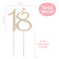 Crystal Creations 18 Cake Topper - Premium Rose Gold Metal Decoration, Sparkly Rhinestone, 1 Count