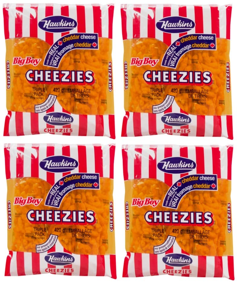 Hawkins Cheezies Multipack 30oz (1,640g) (Pack of 4) - by Snowbird Sweets (4 Count)