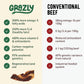 Grazly Beef Brisket Slab - Grass-Fed & Finished | Only Meat & Salt  Soft & Buttery Texture | High-Protein Carnivore Snack | Made from 1lb Raw Brisket | 5oz On-the-Go Snack Pack