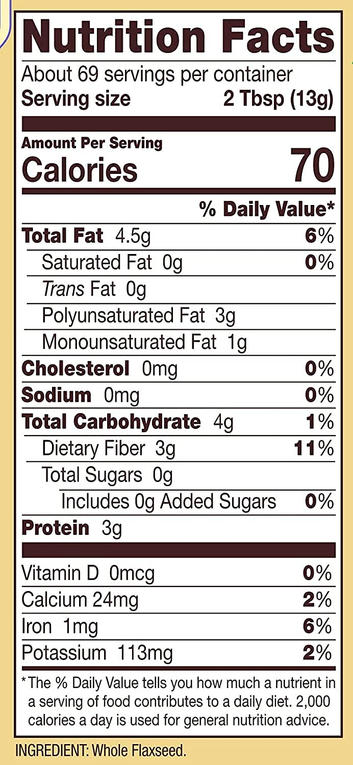 Bobs Red Mill Flaxseed Meal, 32 Ounce, 100% Ground Flaxseed, Non-GMO, Gluten-Free