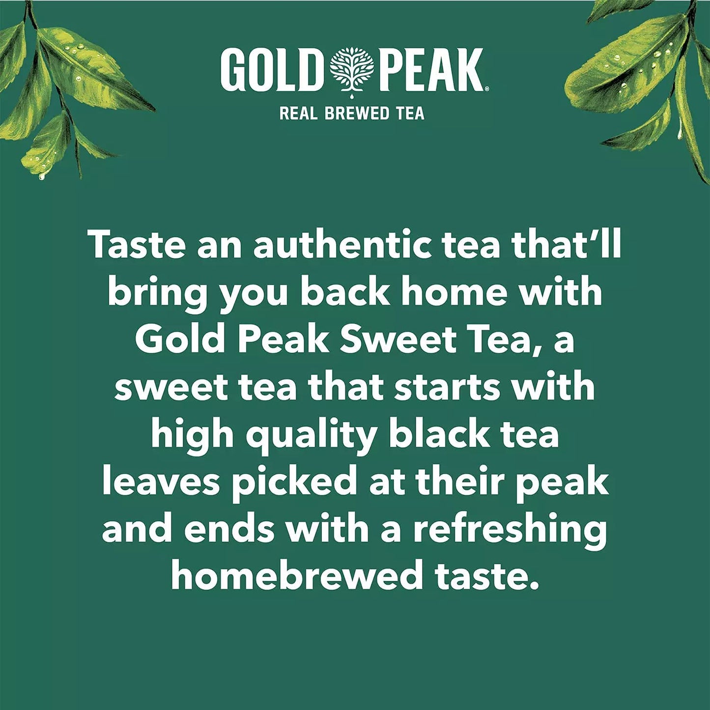 Gourmet Kitchn Gold Peak Naturally Sweet Real Brewed Tea, Picked For Peak Taste, Made With Cane Sugar - 3 Boxes (185Oz 18Pk Per