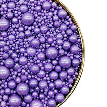 Purple Pearl Sprinkles,Cake Sprinkles,Cookie Sprinkles,Sugar Pearl, Edible Candy Pearls 130G 4.6Oz For Cake Cupcake Decorationg