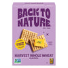 Back to Nature Harvest Whole Wheat Crackers - Dairy Free, Non-GMO, Made with Whole Grain Wheat & Sea Salt, Delicious Snacks, 7 O