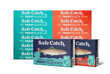 Safe Catch Smoked Rainbow Trout Fillets, Skinless & Boneless, 4 oz (Pack of 12), Mercury Tested, in Water & Sunflower Oil with Chili
