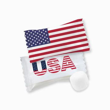 Kidu Pantry Usa Buttermints - Individually Wrapped Patriotic Mints - 13 Oz Resealable Bag (Approx. 125 Buttermints) - Festive Pa