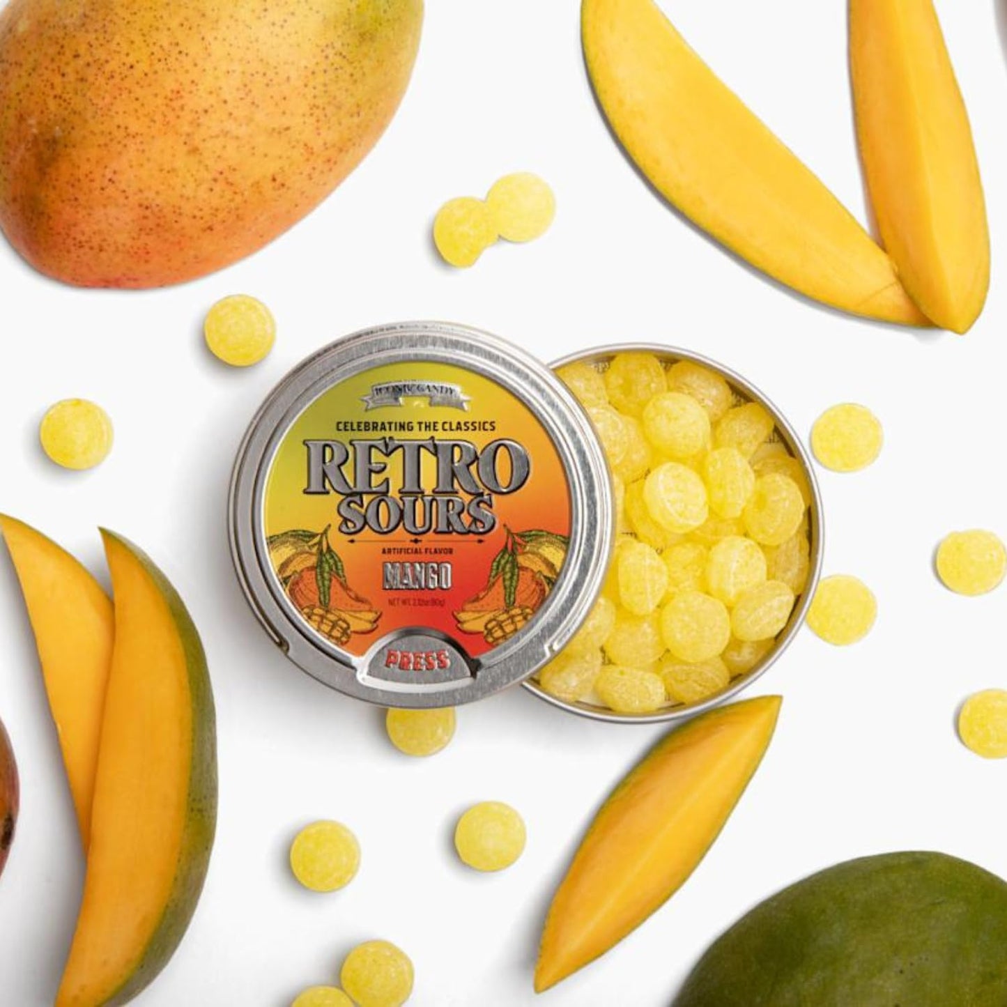 Retro Sours Tangerine + Mango + Citrus (3 Pack) - Hard Tangy Candy