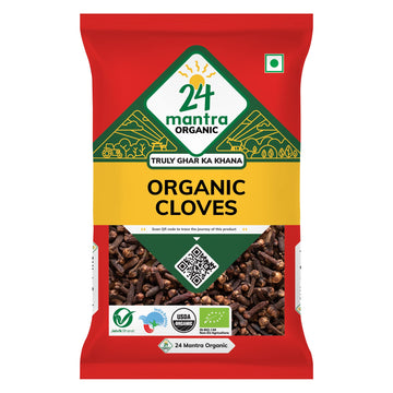 24 Mantra Organic Cloves/Laung/Lavangalu - 50Gms | 100% Organic | Chemical Free & Pesticides Free | Good For Marinating Meat | S