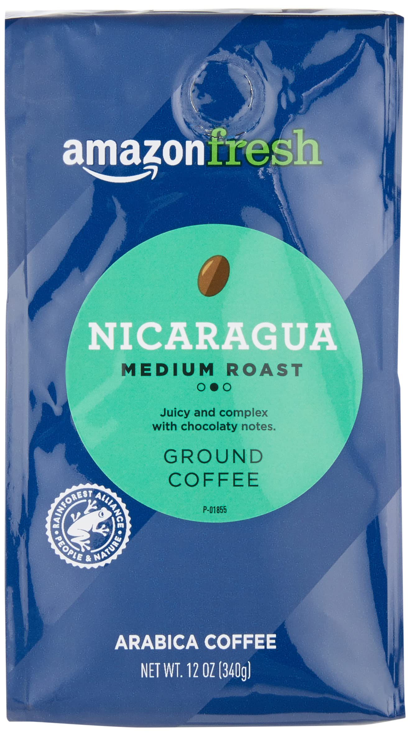 Amazon Fresh Ground Coffee, Medium Roast, 12 Ounce, Pack of 1