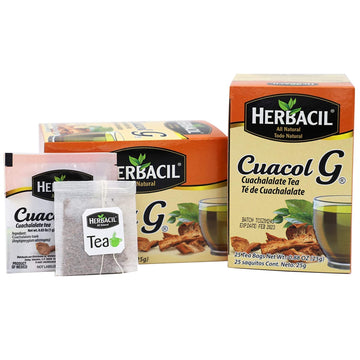 Herbacil Te De Cuachalalate, 2-Pack Of 25 Tea Bags Per Box (50 Bags)