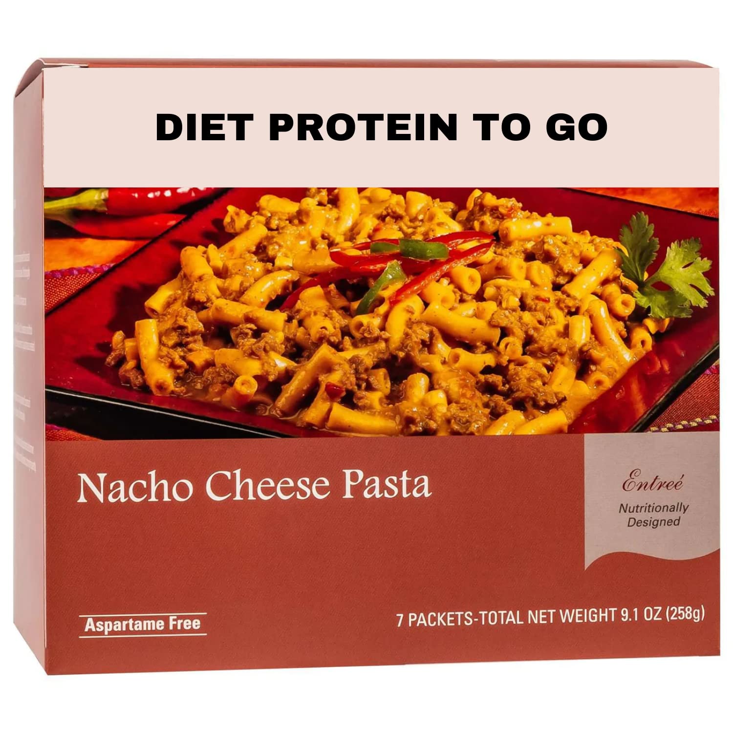 DPTG - Nacho Cheese Protein Pasta, Low Calorie, Low Carb, Low Fat, High Protein Dinner, Aspartame Free, Bariatric Food, Keto Pas