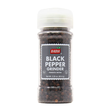 2.25 oz Whole Black Pepper Grinder,Peppercorns,Tellicherry/Pimienta Negra Kosher