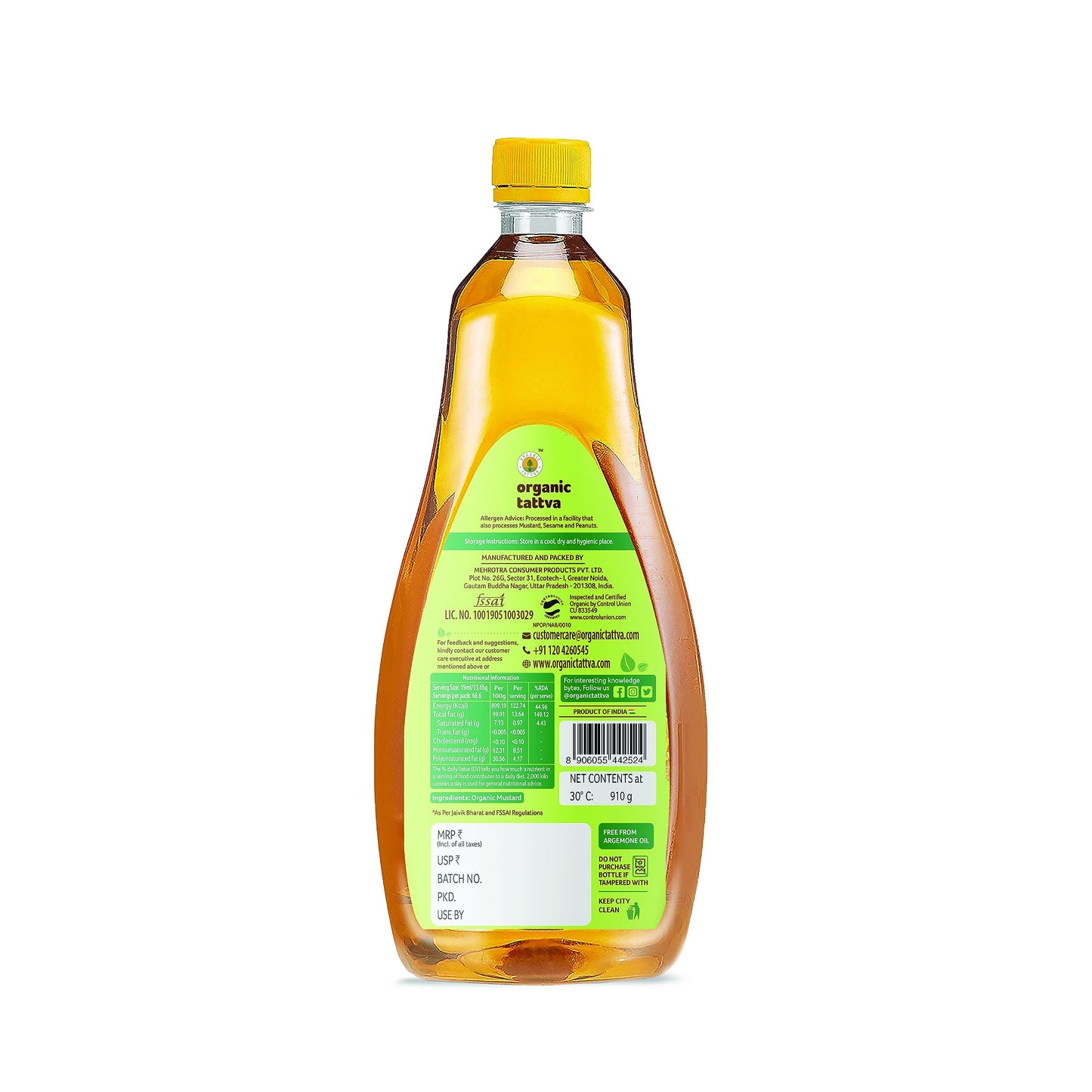 Organic Tattva Mustard Oil, 1L