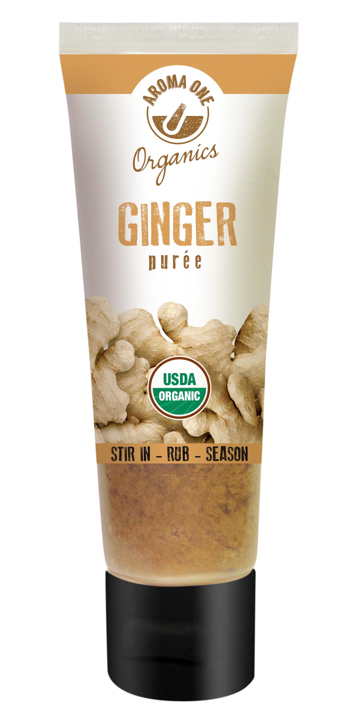 Aroma One Ginger Puree Paste - Organic Herb Concentrate for Cooking, Seasoning & Sauces - Fresh Flavor Enhancer, Non-GMO, Gluten
