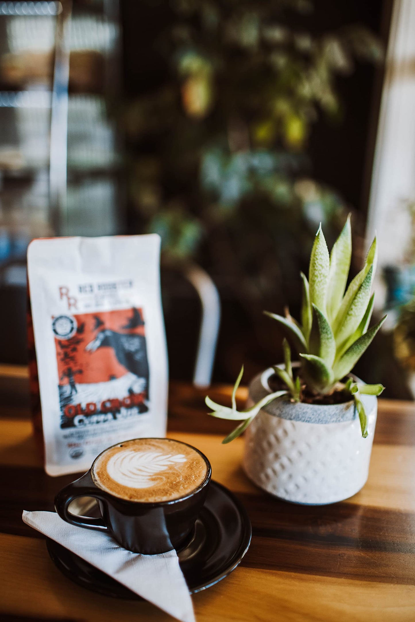 Red Rooster Coffee, Organic Old Crow Cuppa Joe - Medium Roast Whole Bean Coffee - Notes of Blackberry, Tart Cherry, Dark Chocola