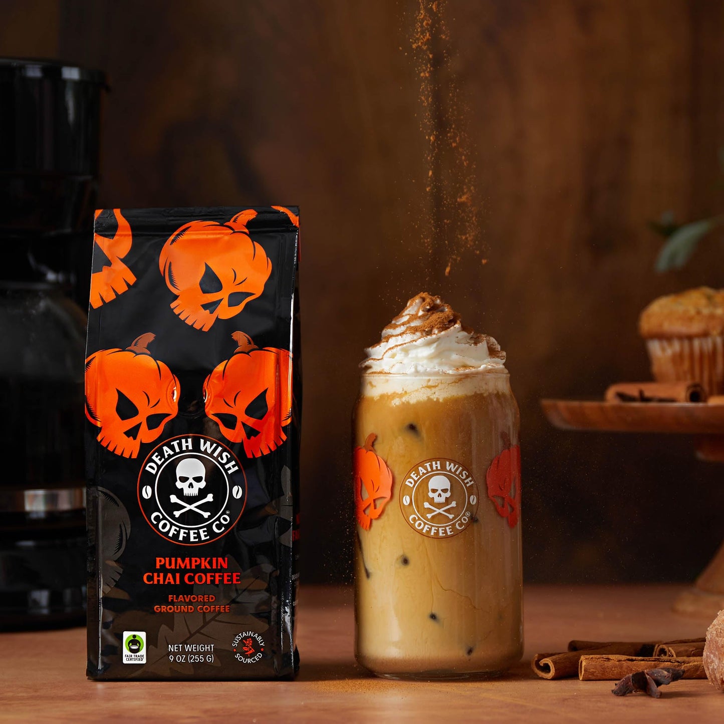 Death Wish Coffee - Ground Pumpkin Coffee (18 Ounce)