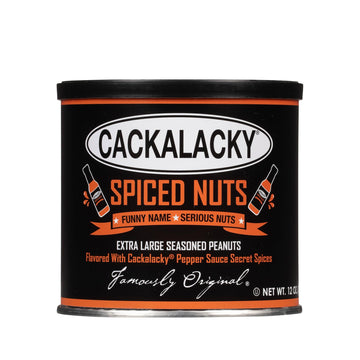 Cackalacky Spiced Nuts - Roasted North Carolina Peanuts with Fiery Pepper Sauce - 12 oz - Perfect for Parties & Beer Pairings