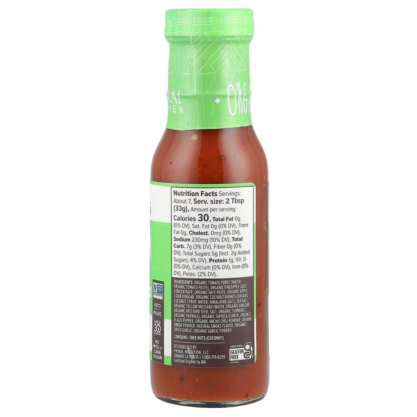 Primal Kitchen Organic Hawaiian Style BBQ Sauce, 8.5 OZ