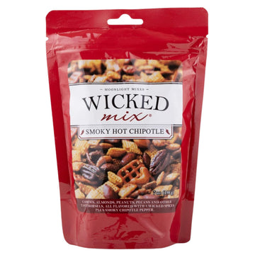 Wicked Mix Snack Mix - Sweet and Salty Trail Mix with Mixed Nuts, 7 Oz, Smoky Chipotle Flavor, Resealable Bag