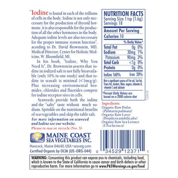 Maine Coast Sea Seasonings - Triple Blend Flakes - 1 Ounce Shaker, United States,