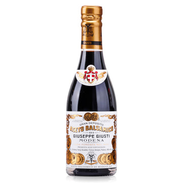 Giusti Balsamic Vinegar of Modena IGP, 8.45 fl oz, Black, Full-Bodied Aceto Balsamico, Made in Italy, Pack of 1