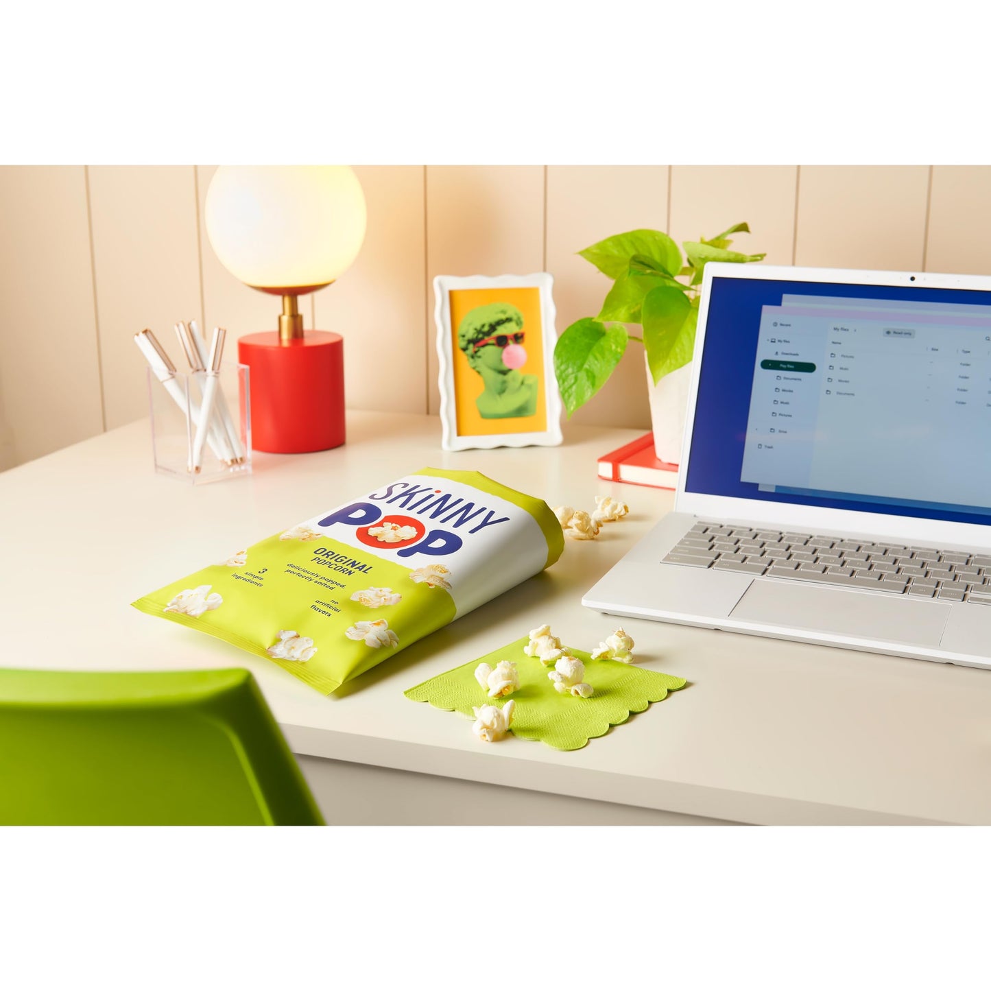 Skinnypop Popcorn, Original, Gluten Free, Non-Gmo, 0.65Oz Individual Size Snack Bags, 6 Boxes (6 Bags Per Pack)