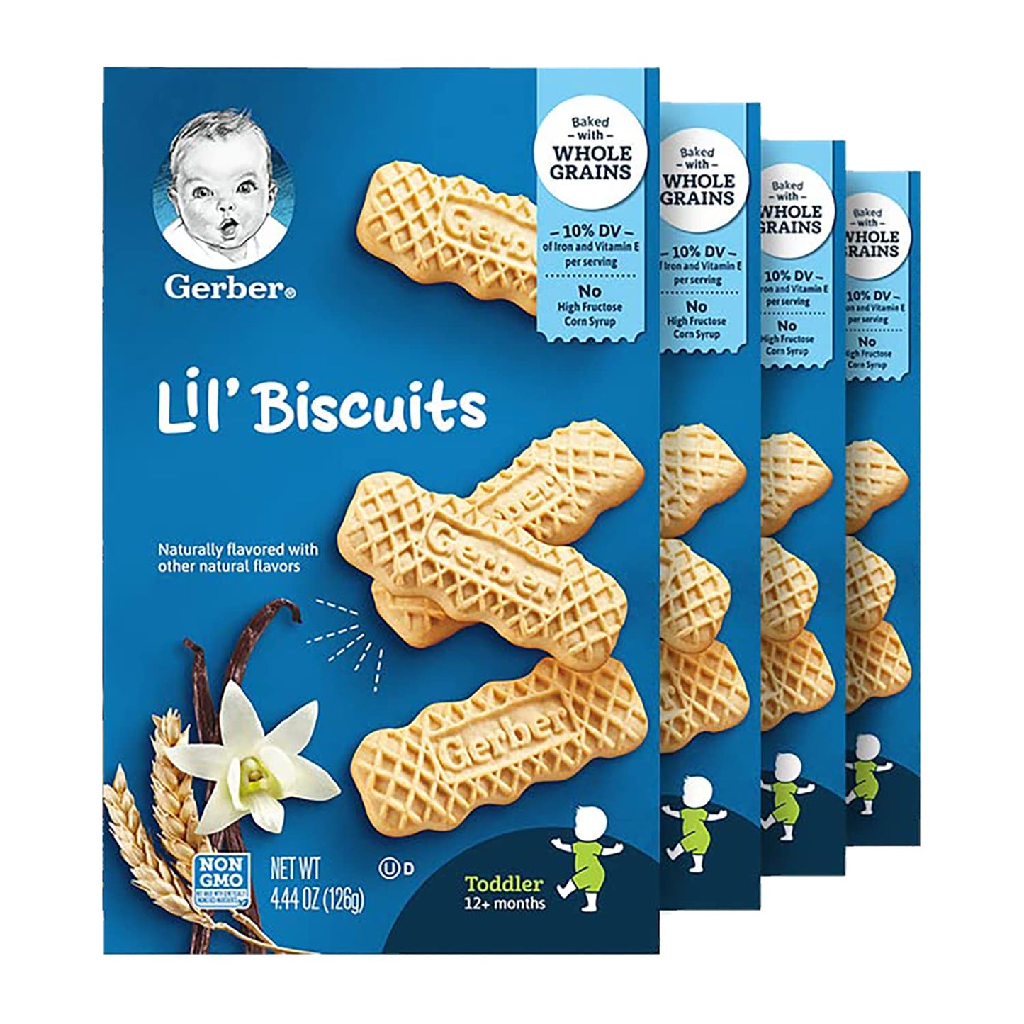 Gerber Toddler Lil' Biscuits (Vanilla Wheat Lil Biscuits, Pack Of 4)