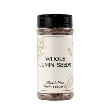 Olive & Vine Whole Cumin Seeds, Earthy Flavor for Curries & Stews, 8 Ounce