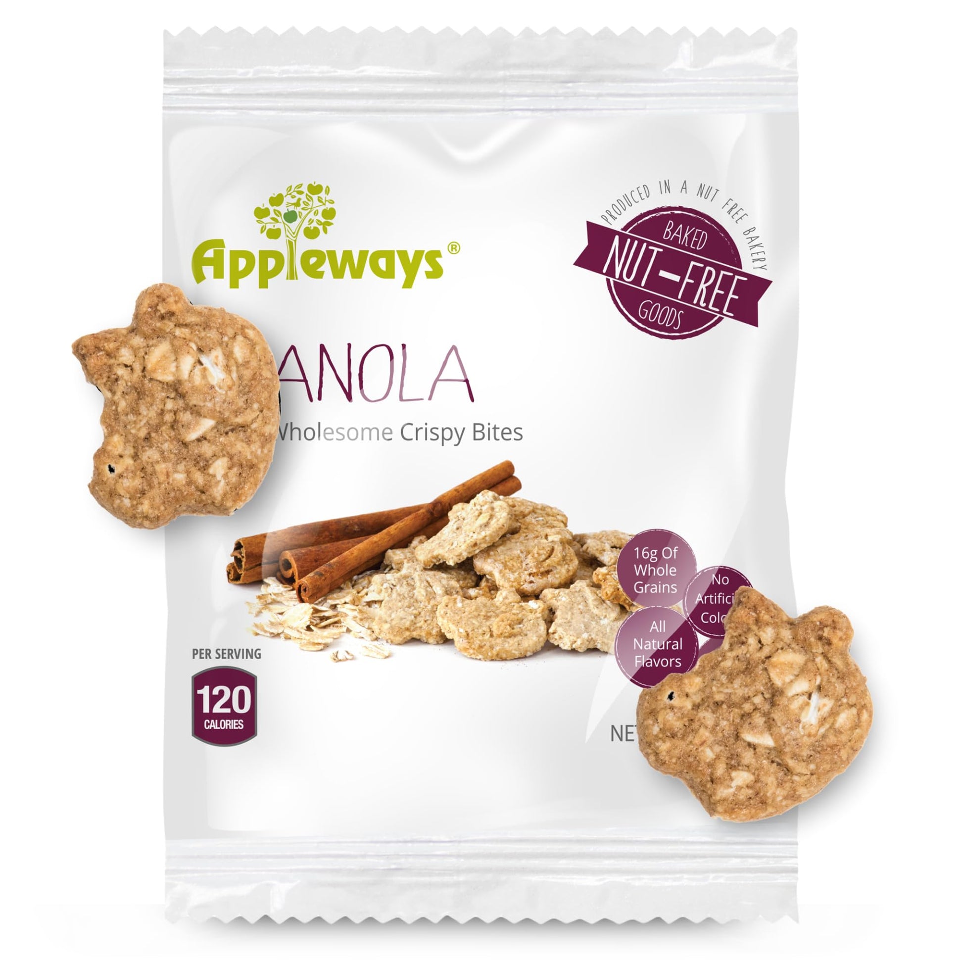 Granola Crispy Bites, All-Natural Individually Wrapped Whole Grain Granola Healthy Snacks for Adults, Made in USA, 108 Count, 1.