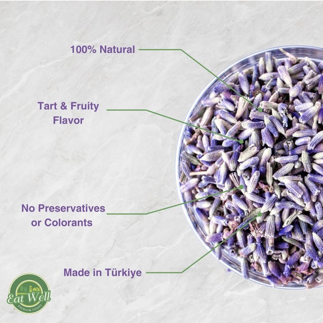 EAT WELL PREMIUM FOODS Dried Lavender Flowers Edible Culinary 4 oz Lavender