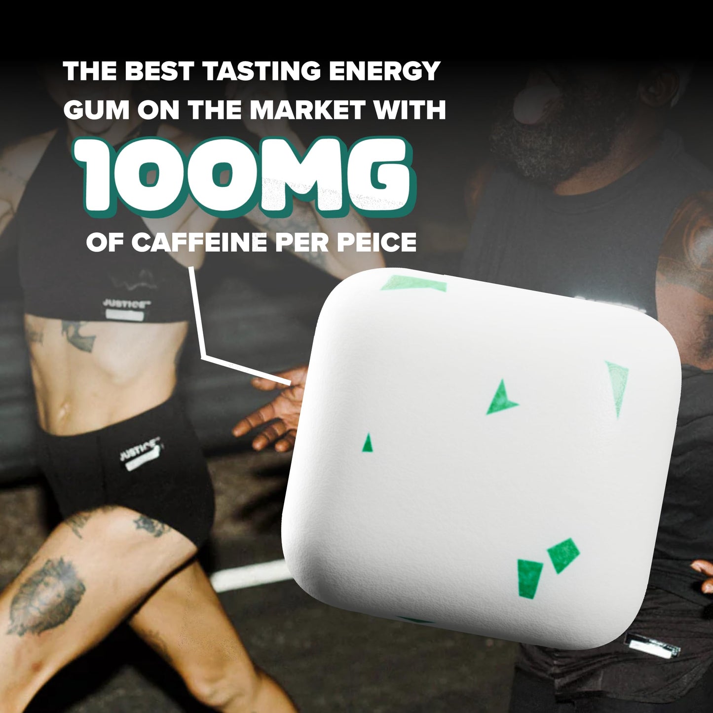 Rev Gum Caffeine Energy Gum | Extra Strength 100mg of Caffeine per Gem | Spearmint Sugar Free Caffeine Gum - Low Calorie Chews to Help You Stay Alert  Awake and Focused - Mint Chewing Gum - 12 Packs