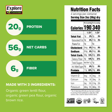 Explore Cuisine Organic Green Lentil Lasagne, 8 Oz