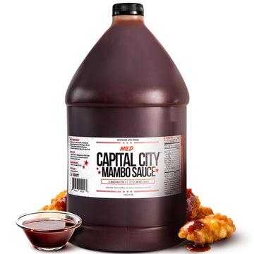 Capital City Mambo Sauce - Mild Recipe, Perfect for Wings & More, 128 Fl Oz (1 Gallon)
