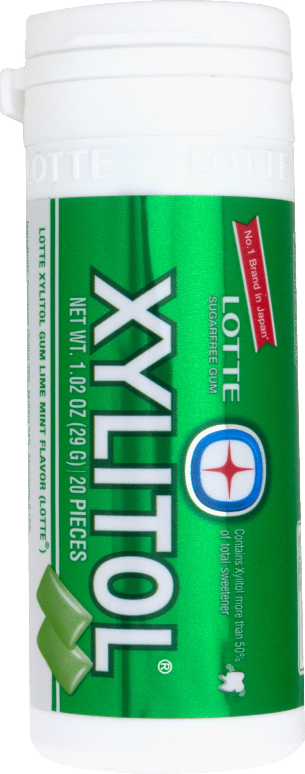 Lotte Xylitol Gum Lime Mint 1.02 oz Green Pack of 1