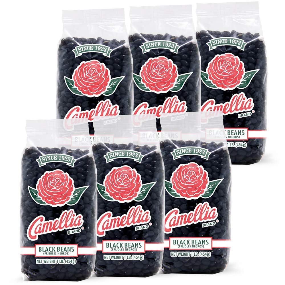Camellia Brand Dried Black Beans, 16 Ounce (Pack of 6)