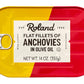Roland Foods Flat Anchovy Fillets in Olive Oil, Wild Caught, 14 OZ Can, Pack of 2