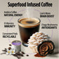 VitaCup Focus Mushroom Coffee Pods  Vanilla Flavored Coffee with Chaga  Lions Mane  Vitamins  Medium Dark Roast Arabica Beans  Recyclable Single Serve Pods Compatible with Keurig K-Cup malt-inspired  16 Ct
